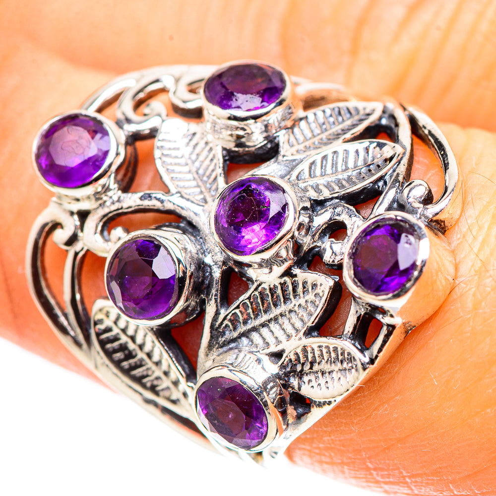 Faceted Amethyst Ring Size 7.5 (925 Sterling Silver) RING136780