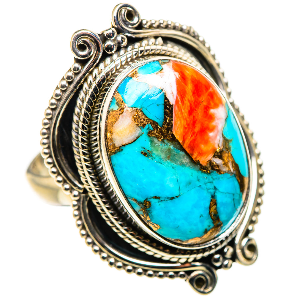 Spiny Oyster Turquoise Ring Size 8 (925 Sterling Silver) RING134685