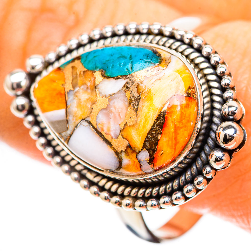 Spiny Oyster Turquoise Ring Size 11.75 (925 Sterling Silver) RING135227