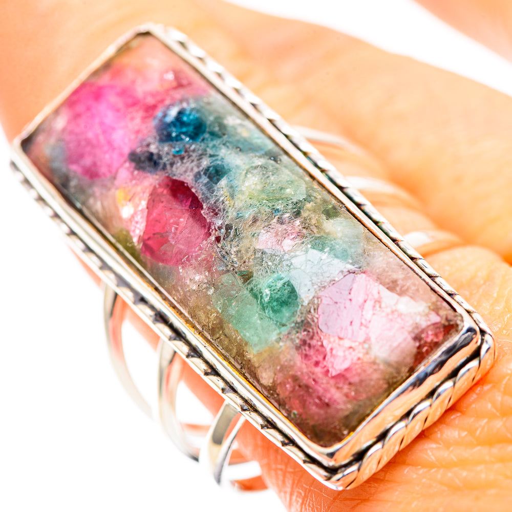 Huge Natural Tourmaline 925 Sterling Silver Ring Size 10.5 (925 Sterling Silver) RING137533