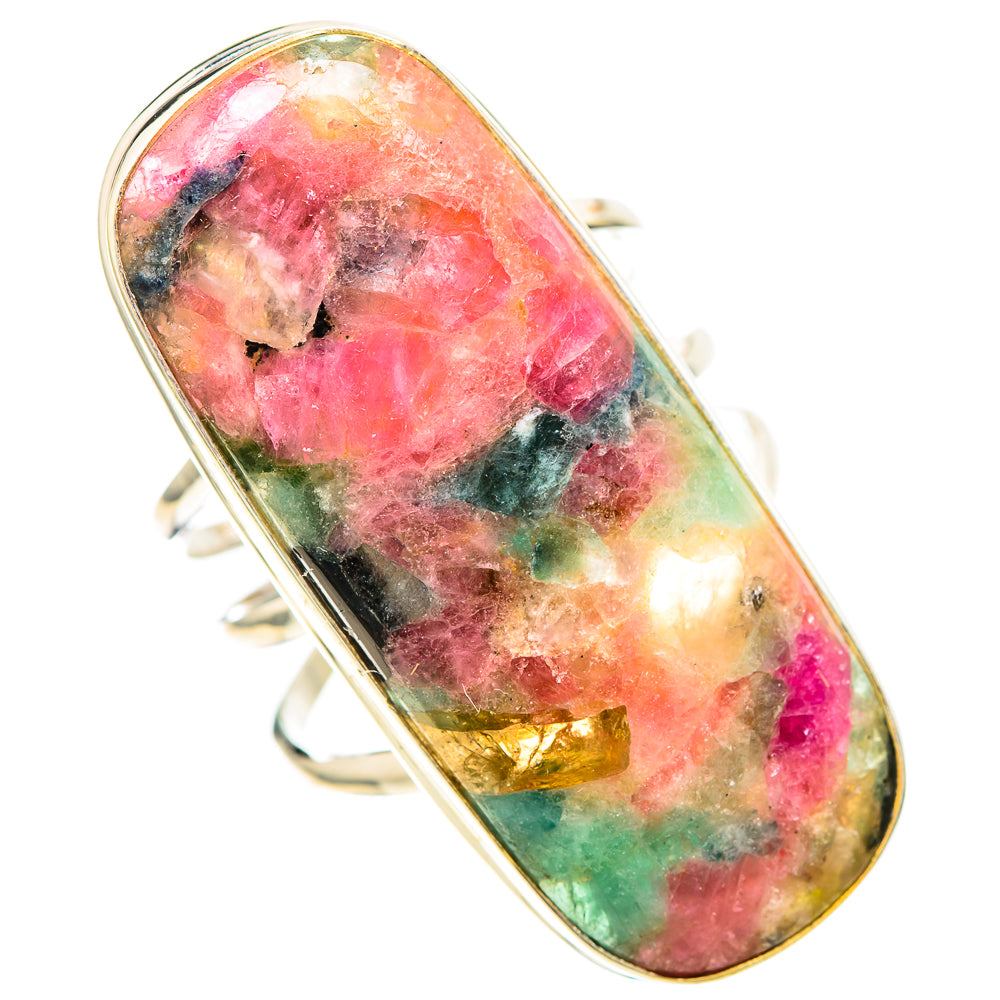 Gigantic Natural Tourmaline Ring Size 10.75 (925 Sterling Silver) RING137128