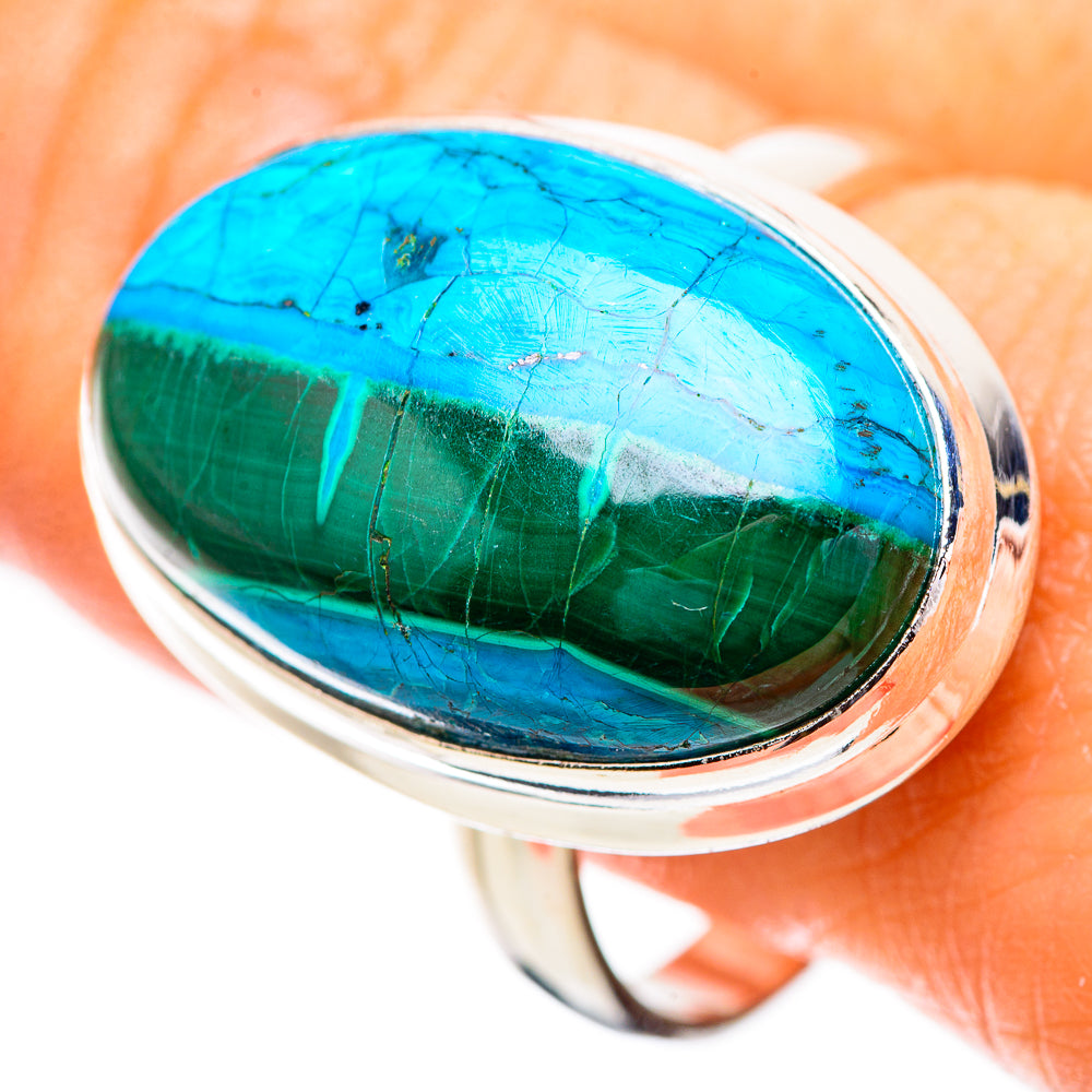 Malachite In Chrysocolla 925 Sterling Silver Ring Size 11 Ana Co R135317