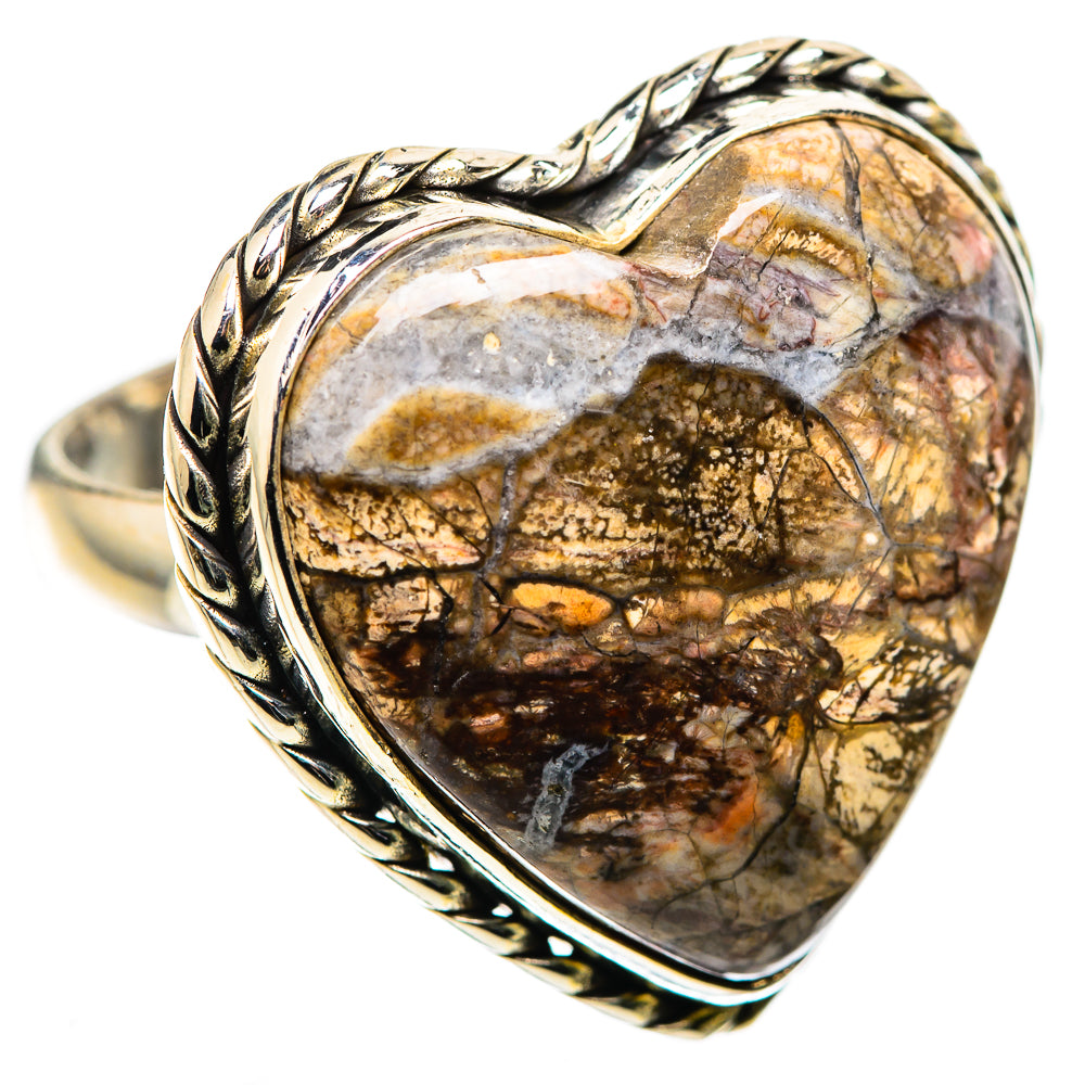 Large Mushroom Rhyolite Ring Size 8 (925 Sterling Silver) RING136121