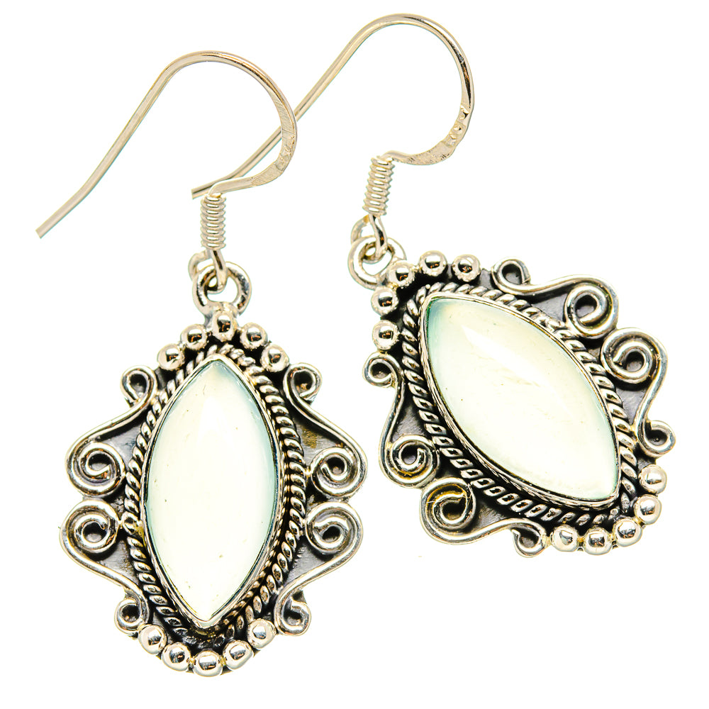 Natural Aquamarine Earrings 1 1/2" (925 Sterling Silver) EARR431494