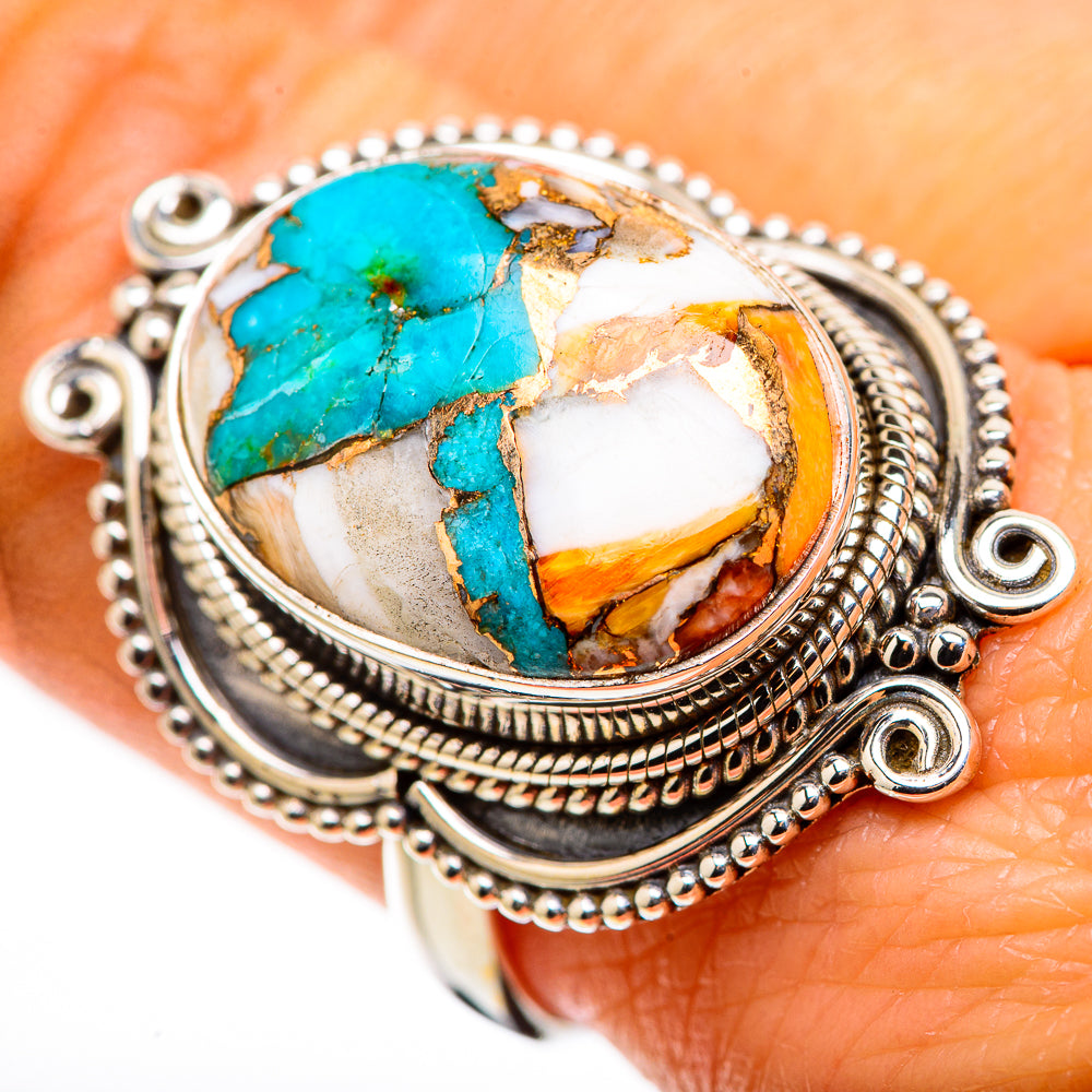 Spiny Oyster Turquoise Ring Size 9 (925 Sterling Silver) RING134802