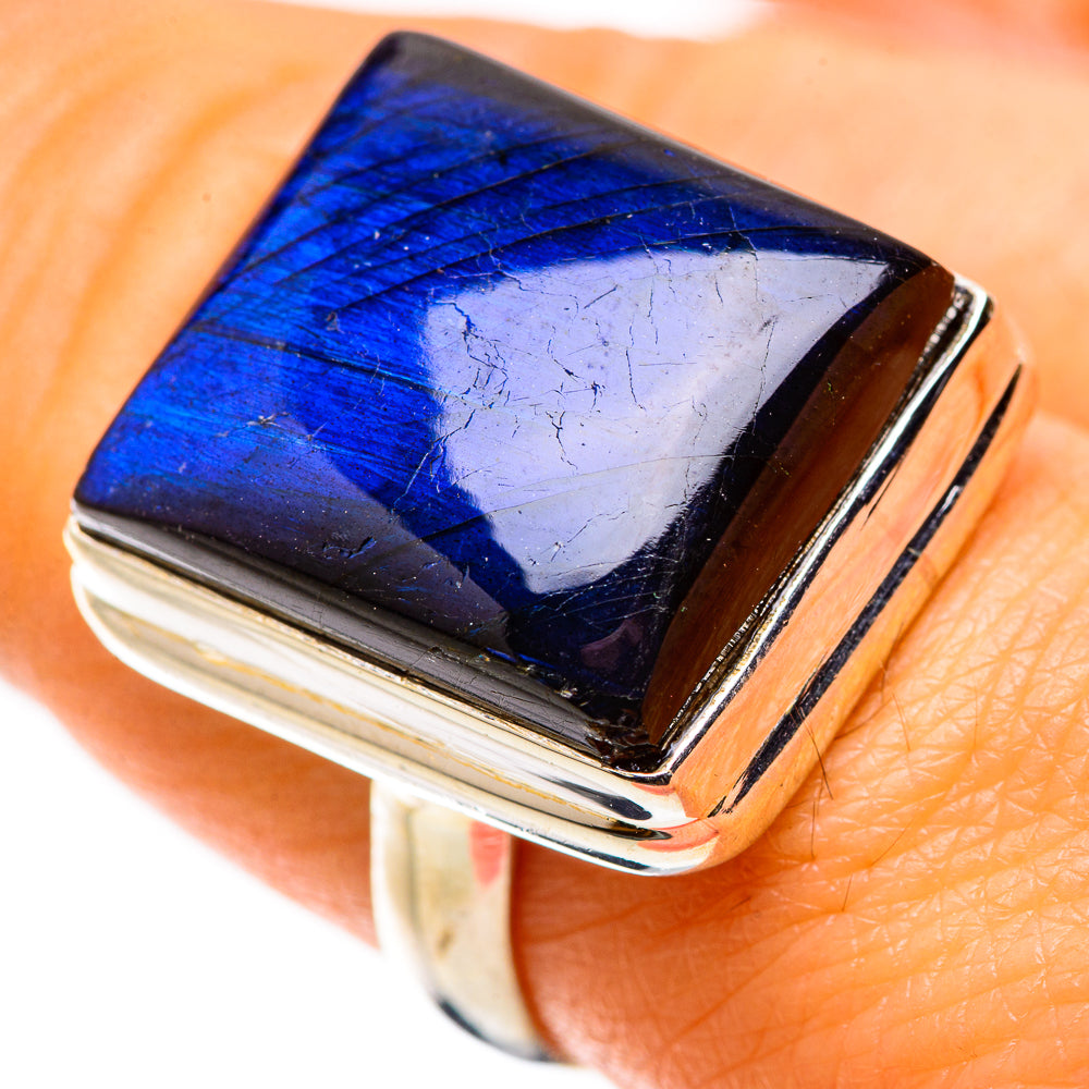 Anasilvercos Labradorite Ring Size 7.75 (925 Sterling Silver)