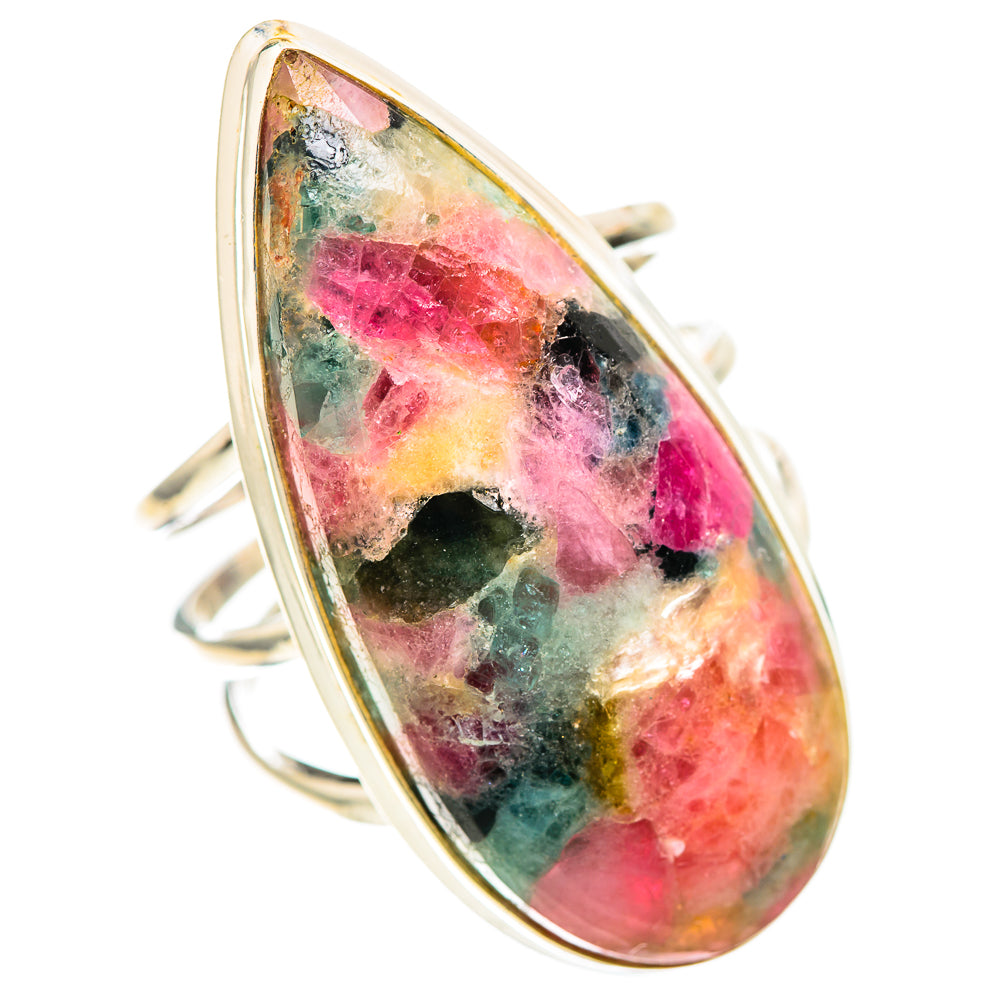 Huge Natural Tourmaline Ring Size 10.75 (925 Sterling Silver) RING136522