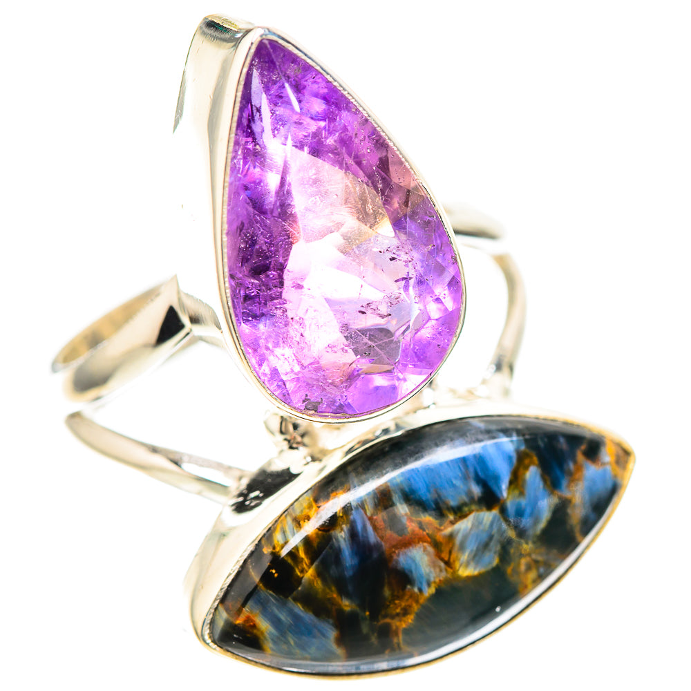 Large Pietersite, Amethyst 925 Sterling Silver Ring Size 10.25 (925 Sterling Silver) RING137327