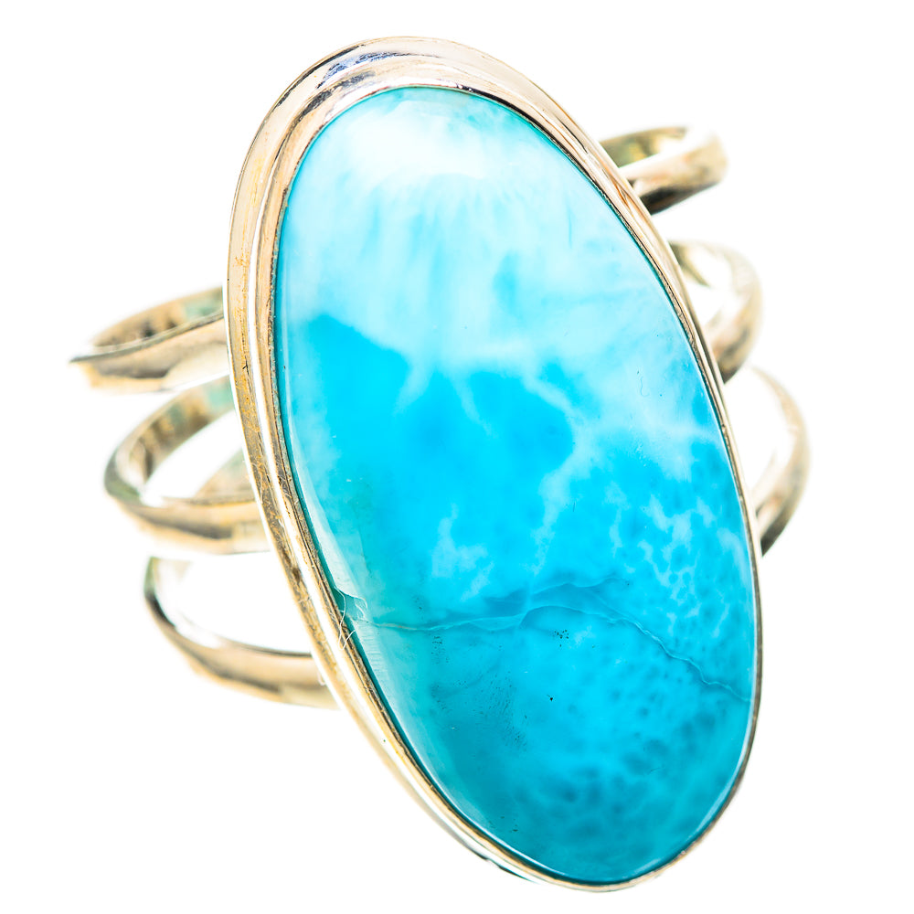 Large Larimar Ring Size 9.75 (925 Sterling Silver) RING136552