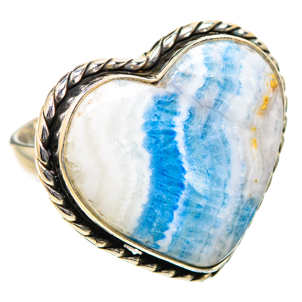 Large Blue Scheelite Ring Size 7 (925 Sterling Silver) RING135346