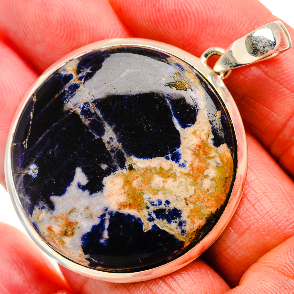 Sodalite Pendant 2 1/8" (925 Sterling Silver) PD37409