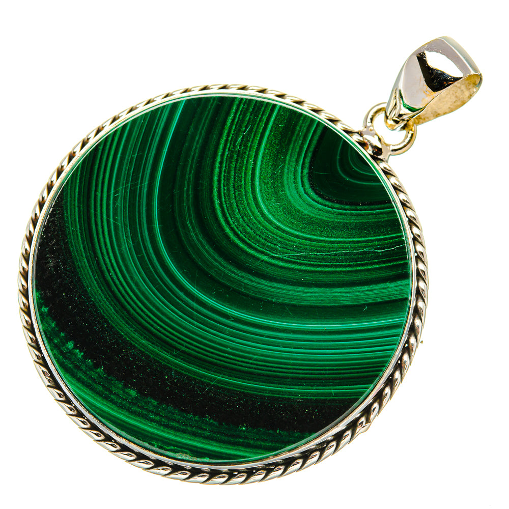 Malachite Pendant 2" (925 Sterling Silver) PD37134