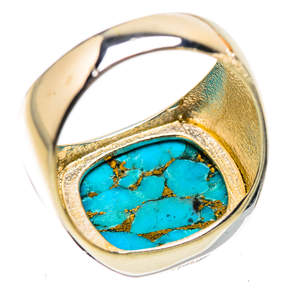 Blue Copper Composite Turquoise Ring Size 8.25 (925 Sterling Silver) RING135661