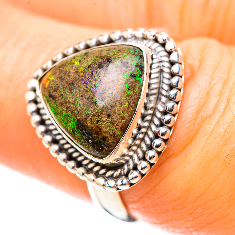 Andamooka Opal Ring Size 7 (925 Sterling Silver) RING136873