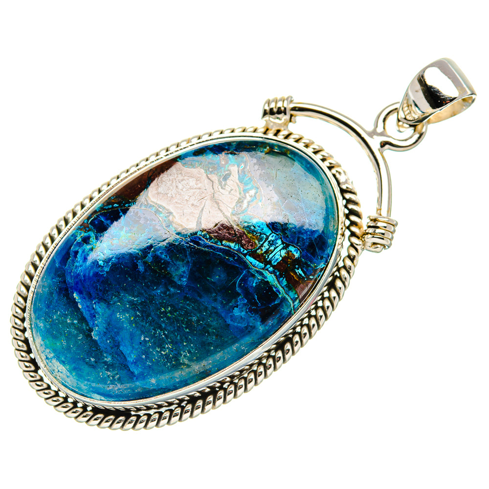 Shattuckite 925 Sterling Silver Pendant 2" Ana Co P37043