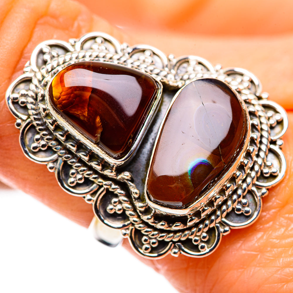 Large Mexican Fire Agate Ring Size 8 (925 Sterling Silver) RING135735