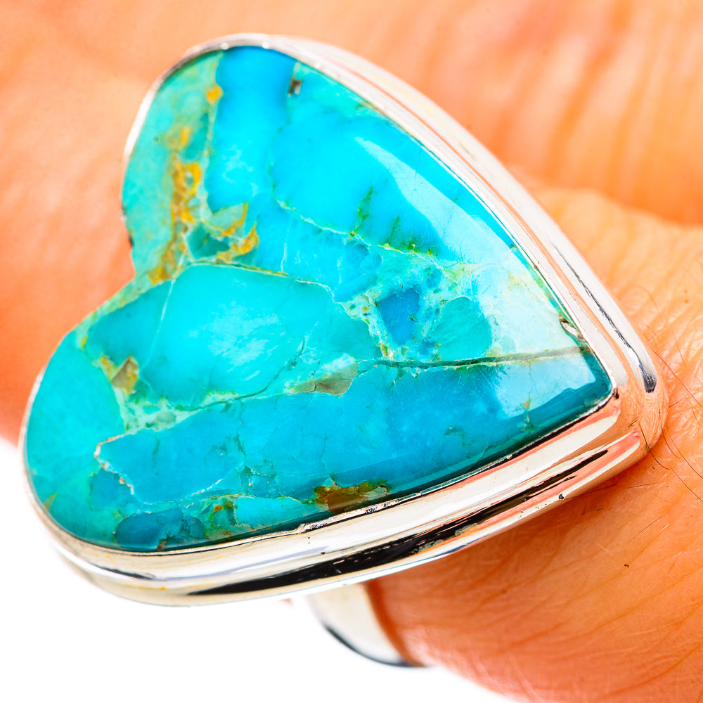 Large Chrysocolla Ring Size 7.25 (925 Sterling Silver) RING135723