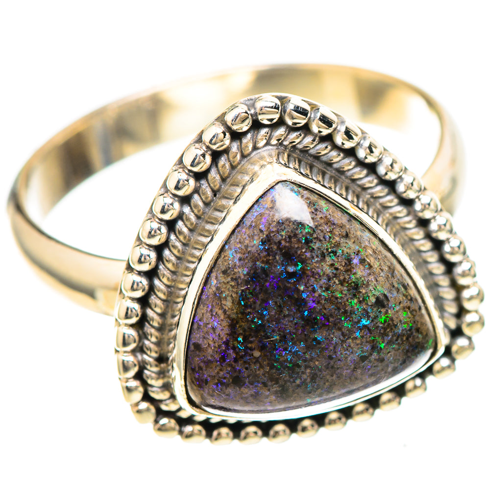 Andamooka Opal Ring Size 8.25 (925 Sterling Silver) RING137048