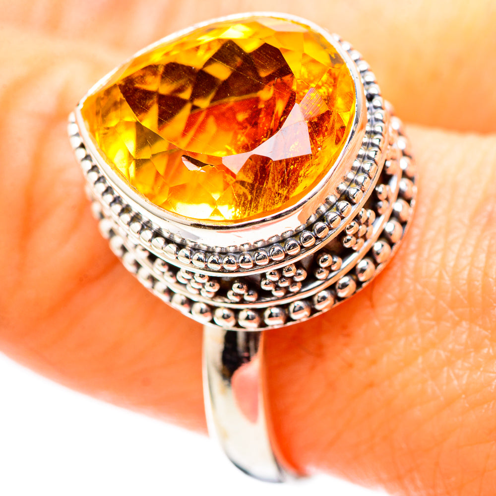 Faceted Citrine Ring Size 9 (925 Sterling Silver) RING136599