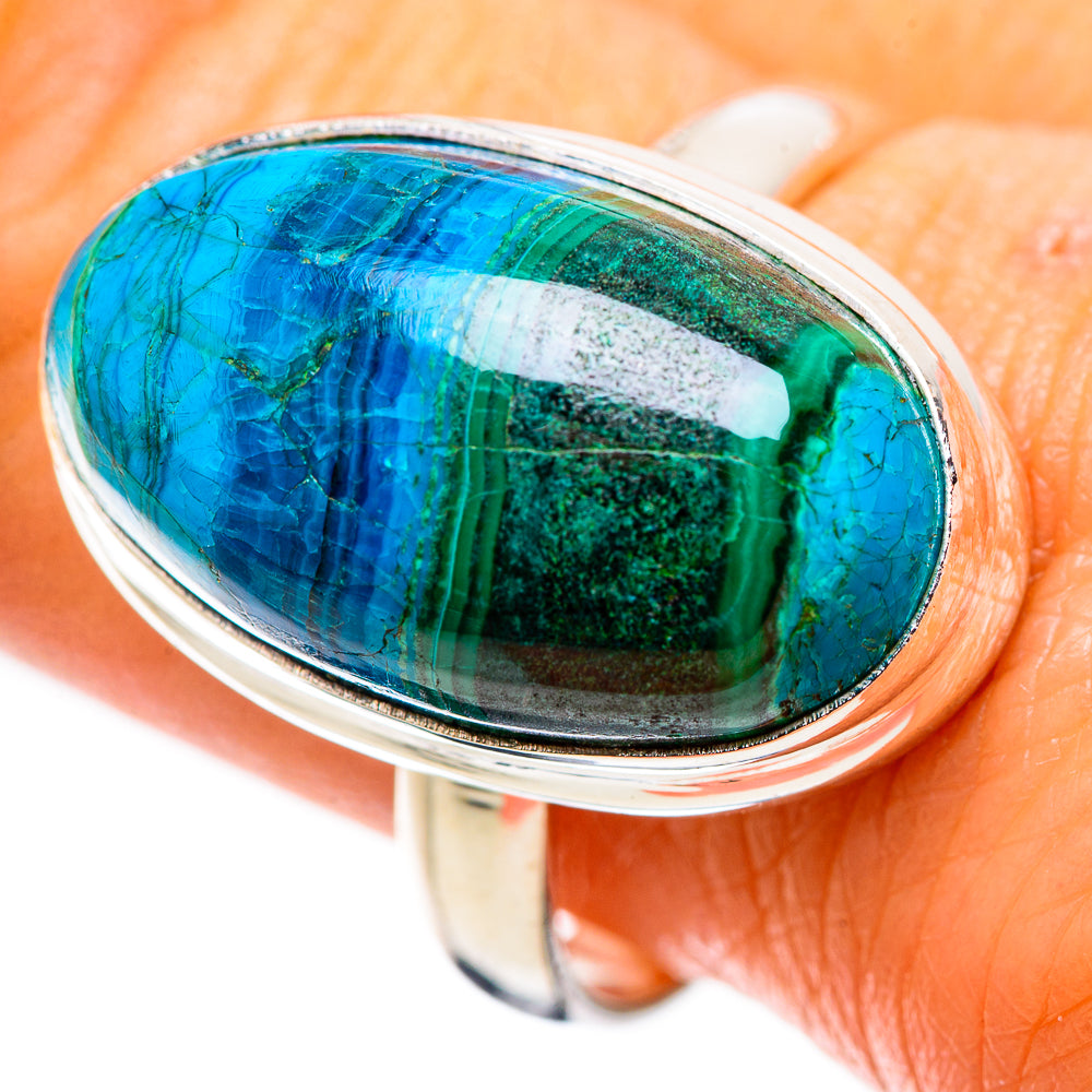 Malachite In Chrysocolla Ring Size 10 (925 Sterling Silver) RING135597