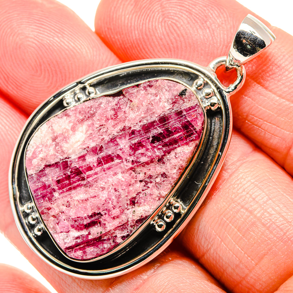 Rough Fuchsite Pendant 1 3/4" (925 Sterling Silver) PD36356