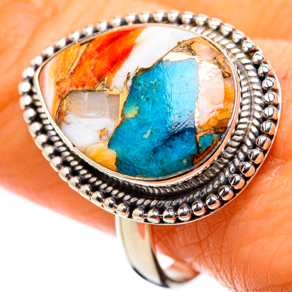Spiny Oyster Turquoise Ring Size 10 (925 Sterling Silver) RING135646