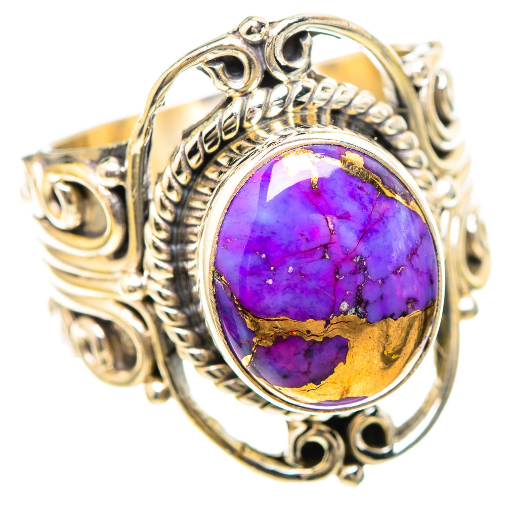 Purple Copper Composite Turquoise 925 Sterling Silver Ring Size 6.5 (925 Sterling Silver) RING137289
