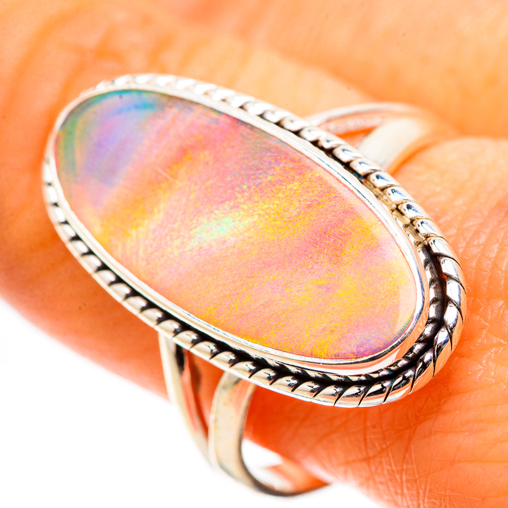 Anasilvercos Aura Opal Ring Size 10 (925 Sterling Silver)