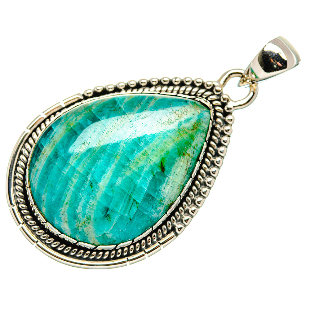 Amazonite Pendant 1 3/4" (925 Sterling Silver) PD36300