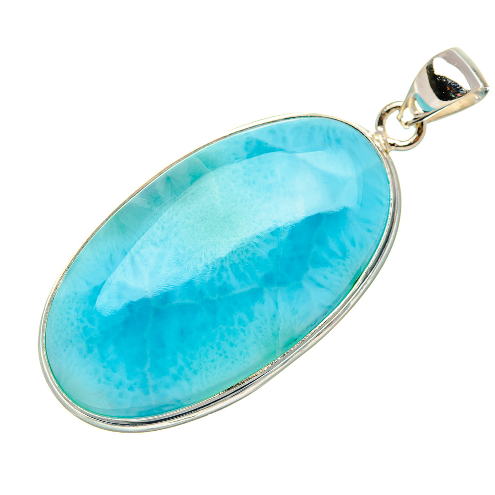 Larimar Pendant 1 7/8" (925 Sterling Silver) PD37401