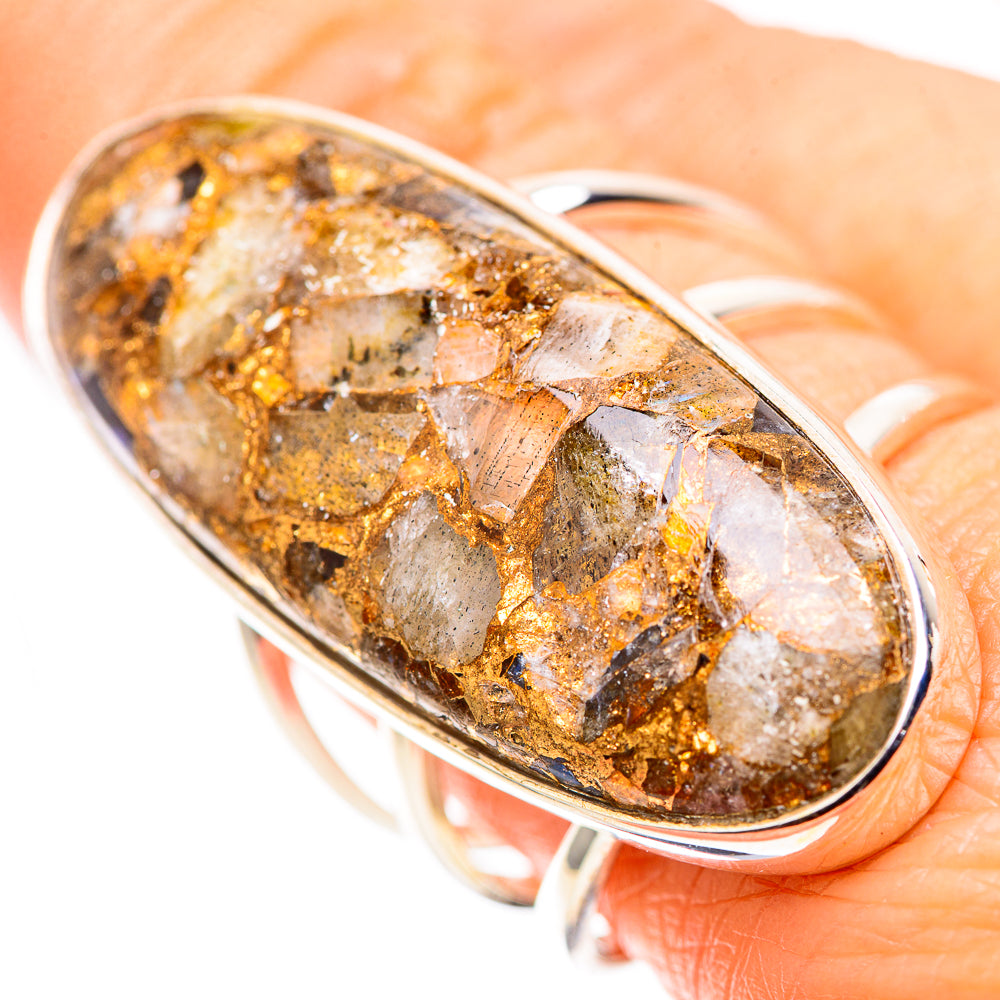 Huge Brecciated Labradorite Ring Size 9.5 (925 Sterling Silver) RING136950