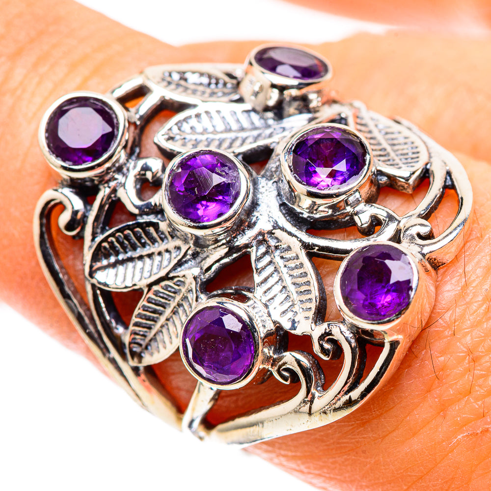 Faceted Amethyst 925 Sterling Silver Ring Size 8 (925 Sterling Silver) RING137680