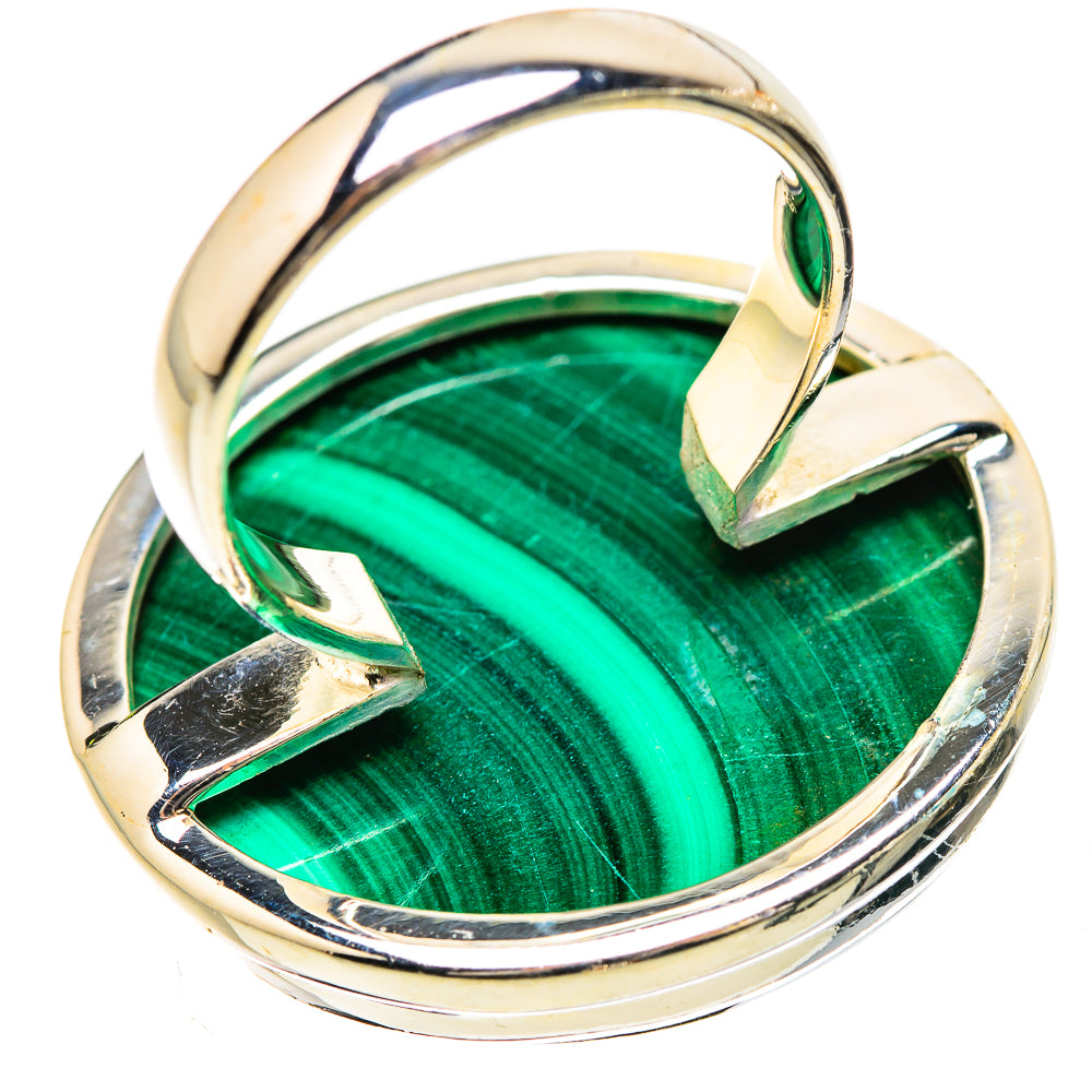 Huge Malachite Ring Size 7 (925 Sterling Silver) RING135379