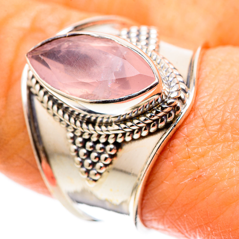 Rose Quartz 925 Sterling Silver Ring Size 8 (925 Sterling Silver) RING137602