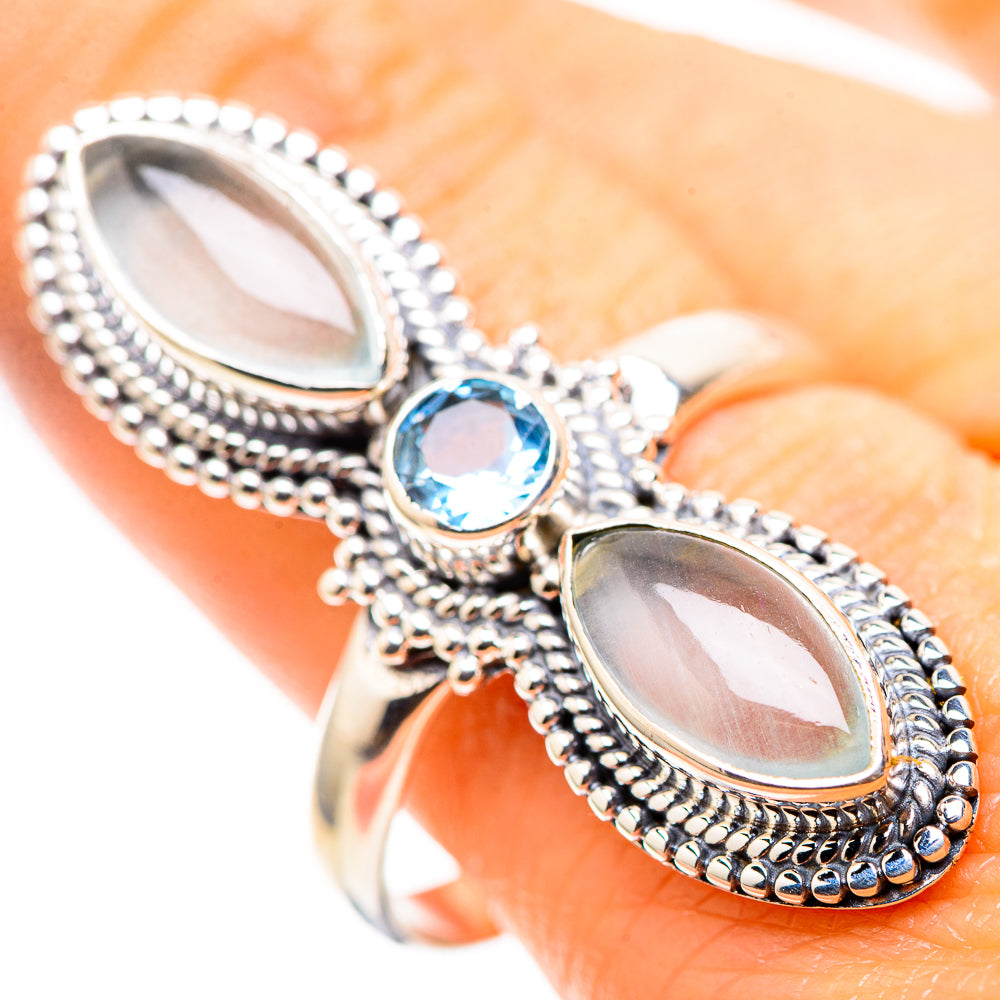 Large Natural Aquamarine, Blue Topaz 925 Sterling Silver Ring Size 10.75 (925 Sterling Silver) RING137544