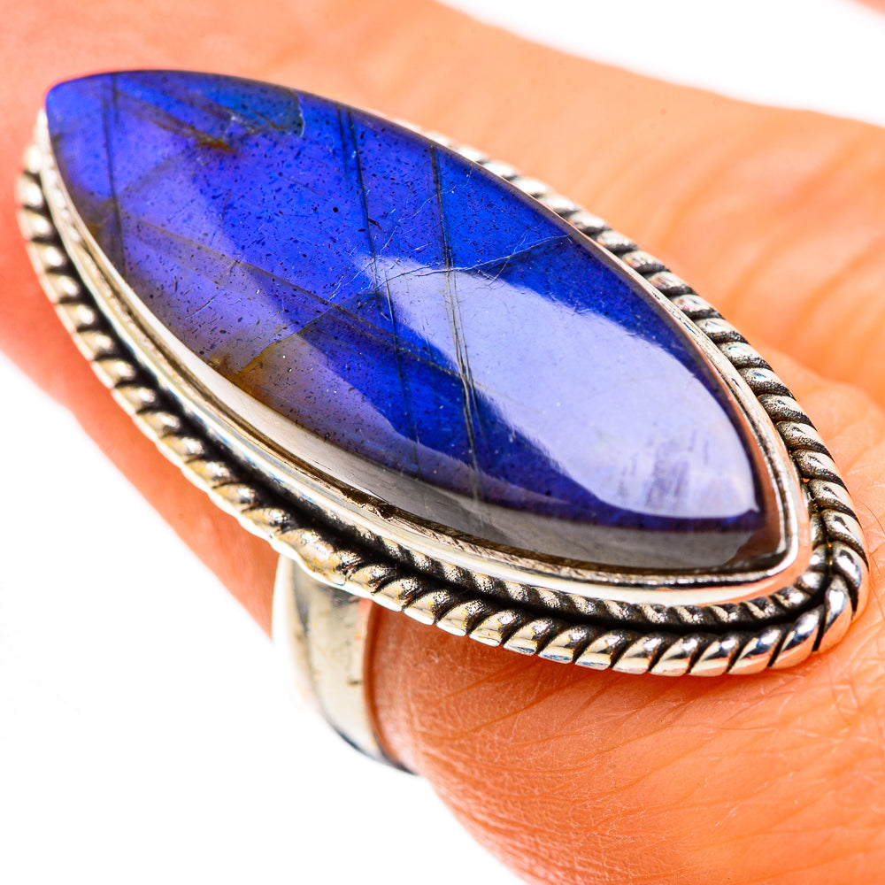 Large Labradorite Ring Size 6.5 (925 Sterling Silver) RING136176