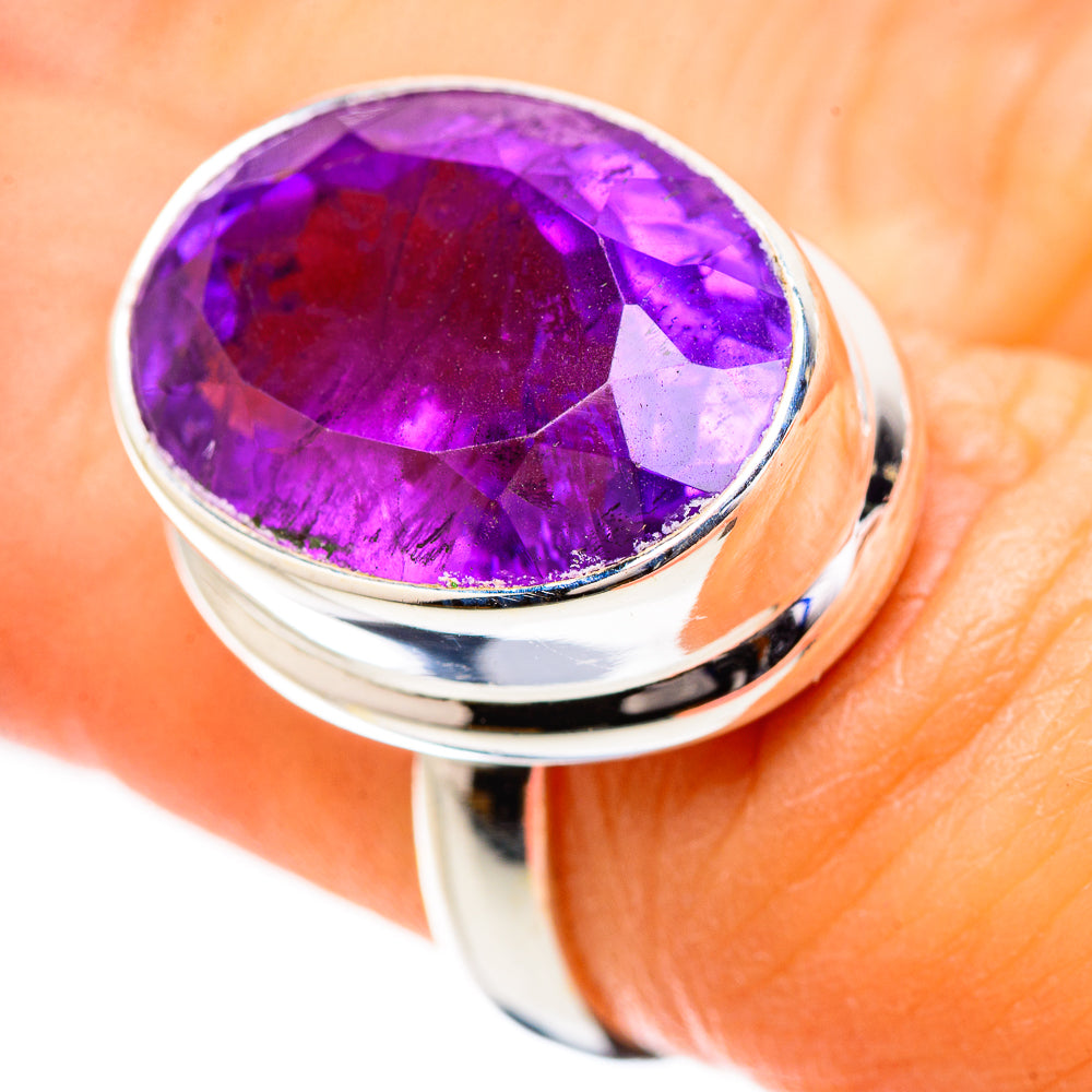 Faceted Amethyst Ring Size 6 (925 Sterling Silver) RING135286