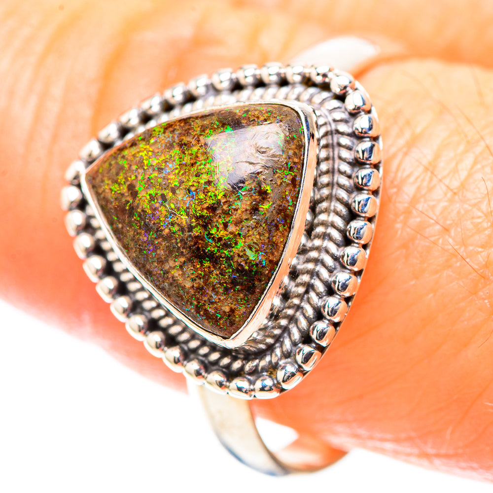 Andamooka Opal Ring Size 10 (925 Sterling Silver) RING136675
