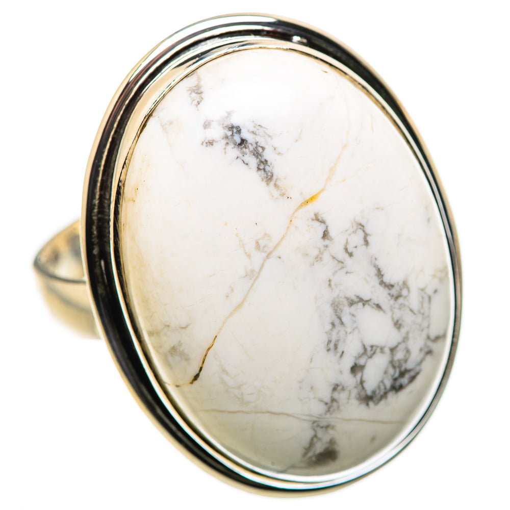 Large Howlite Ring Size 11.5 (925 Sterling Silver) RING134692