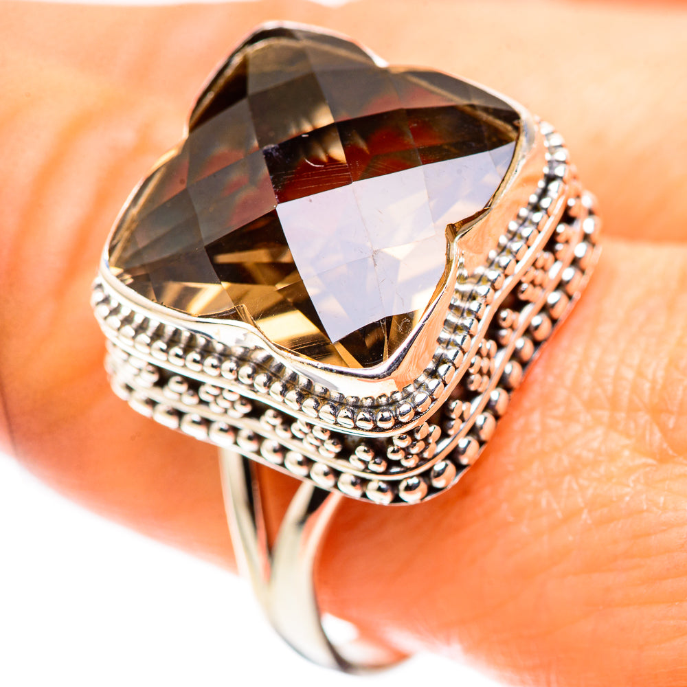 Large Smoky Quartz Ring Size 9.75 (925 Sterling Silver) RING136948
