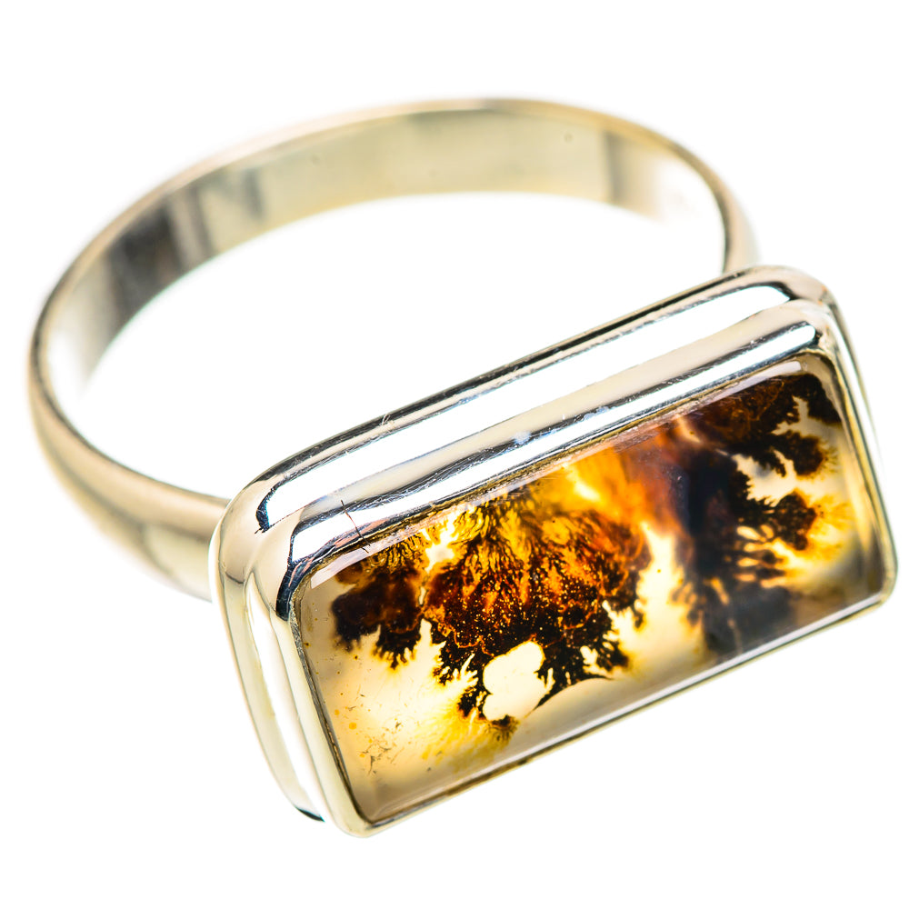 Scenic Dendritic Agate Ring Size 8 (925 Sterling Silver) RING134810