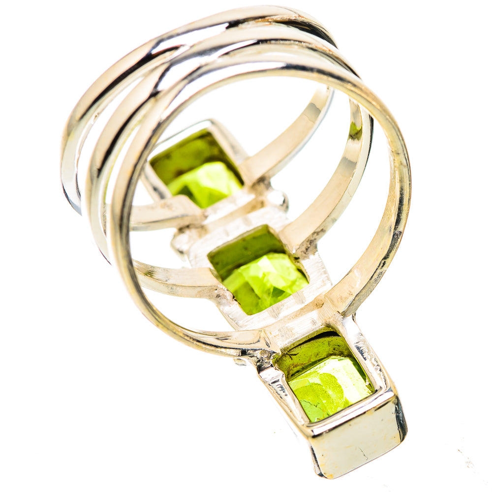 Anasilvercos Peridot Ring Size 6.75 (925 Sterling Silver)