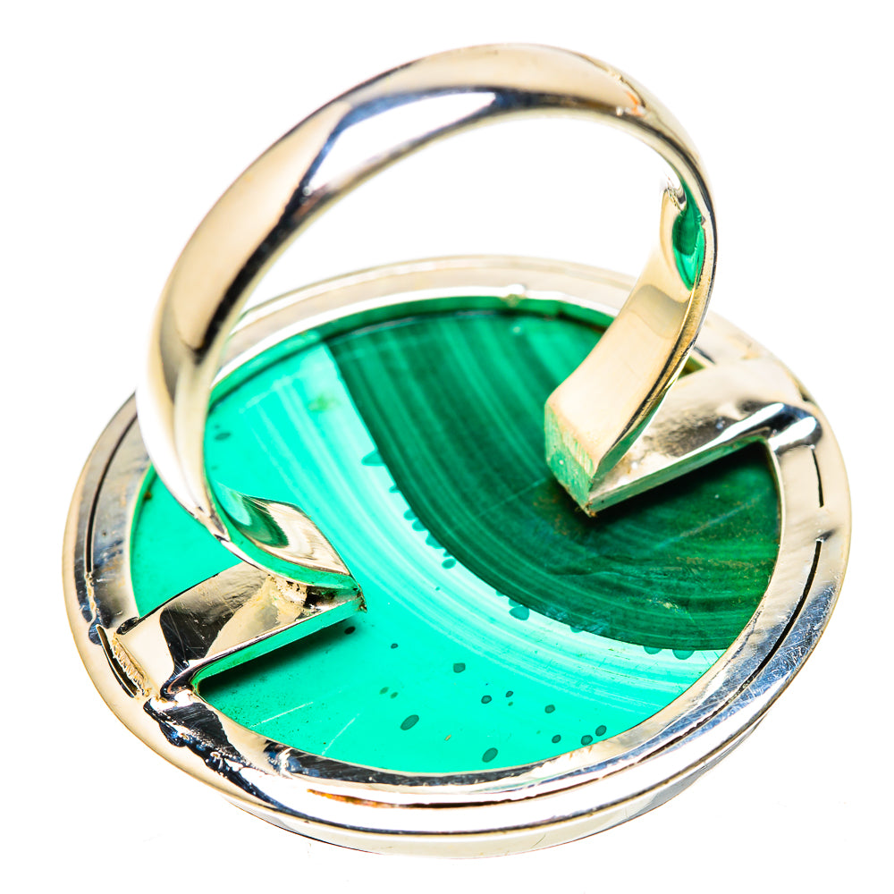 Huge Malachite Ring Size 9 (925 Sterling Silver) RING136140