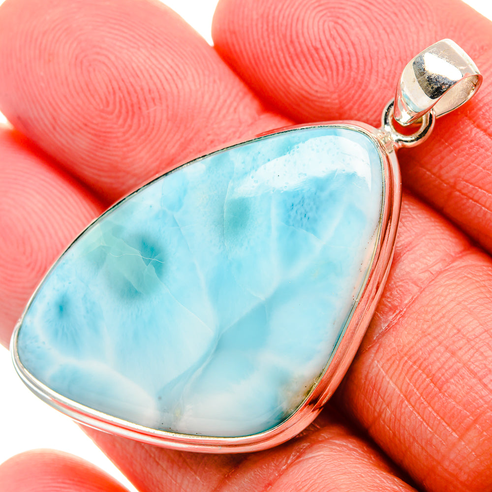 Larimar Pendant 1 7/8" (925 Sterling Silver) PD37520