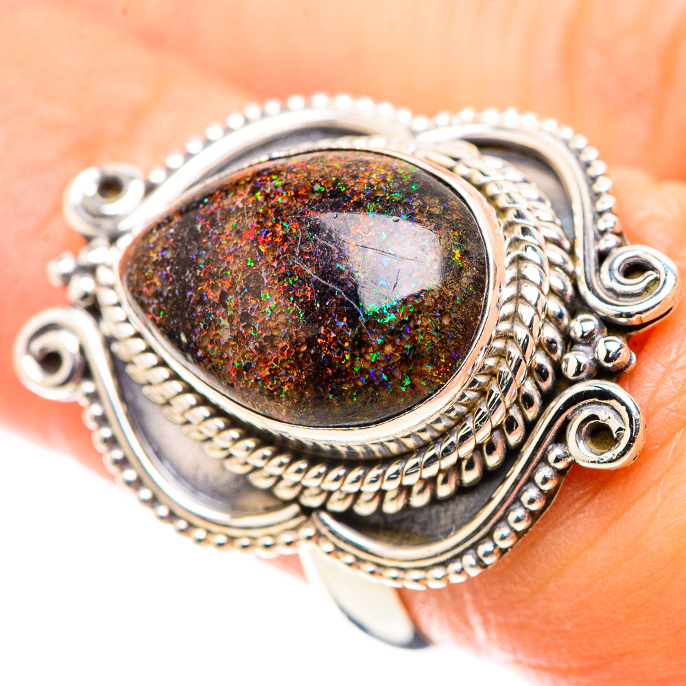 Andamooka Opal Ring Size 6 (925 Sterling Silver) RING136898