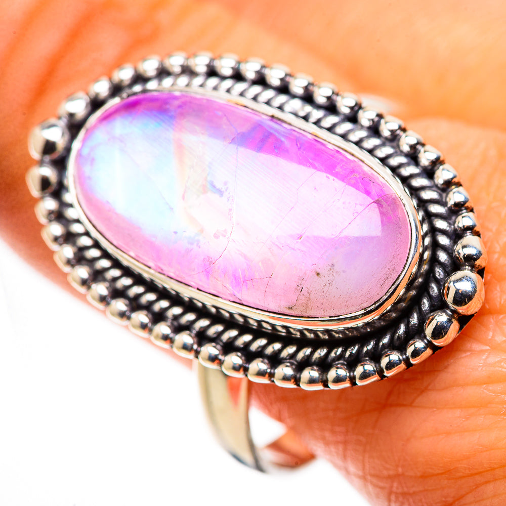 Pink Moonstone Ring Size 11 (925 Sterling Silver) RING134943