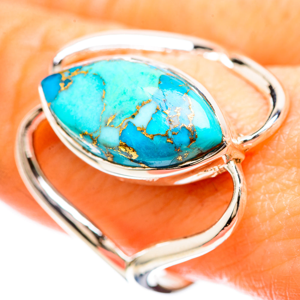 Blue Copper Composite Turquoise Ring Size 10 (925 Sterling Silver) RING136467
