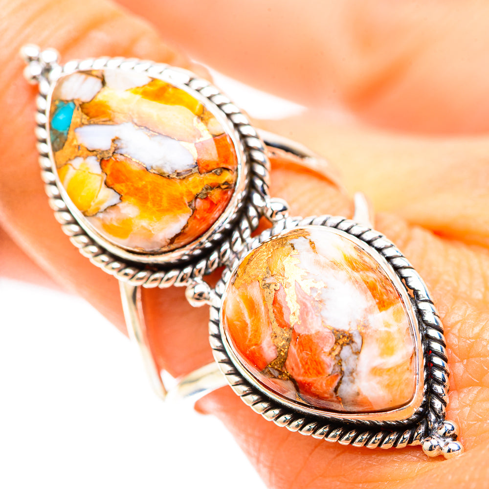 Large Spiny Oyster Turquoise Ring Size 10.75 (925 Sterling Silver) RING136348