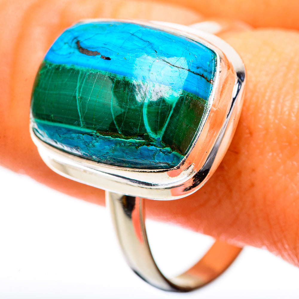 Malachite In Chrysocolla Ring Size 13 (925 Sterling Silver) RING135413
