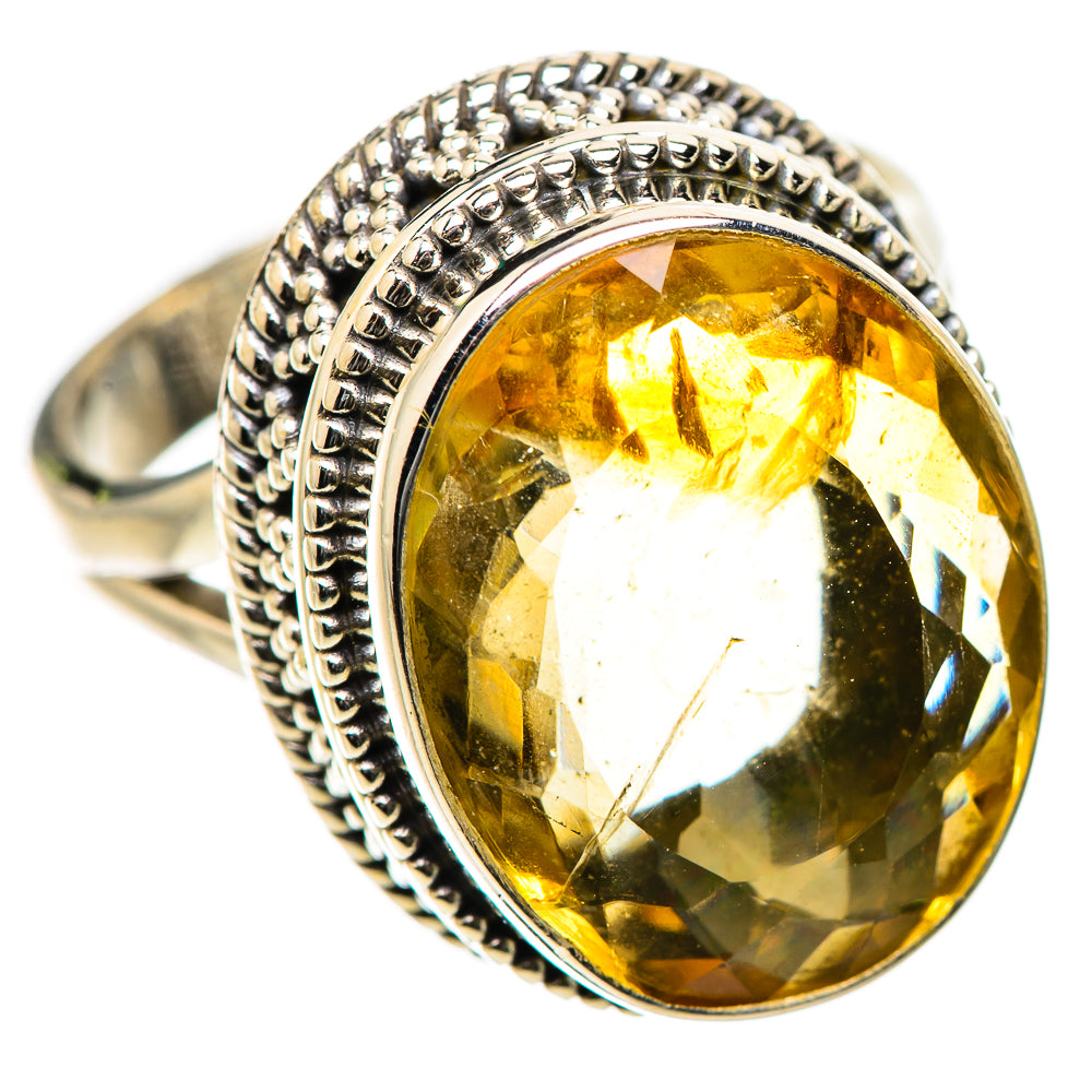 Faceted Citrine Ring Size 8 (925 Sterling Silver) RING135401